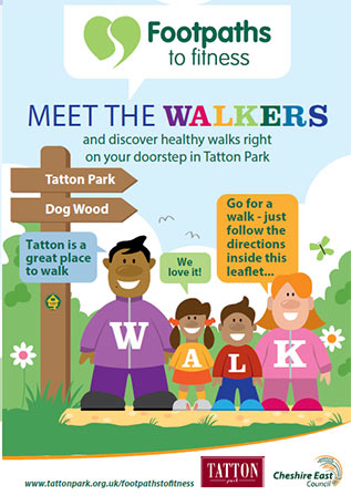 Cover of the Footpaths to fitness Tatton Park leaflet