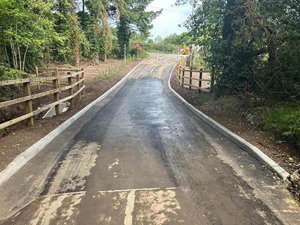 South Elevation - resurfacing, timber post installion and new kerb line-600x450px