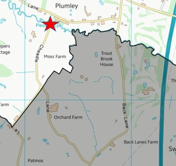 Location of Booths Bridge on a map