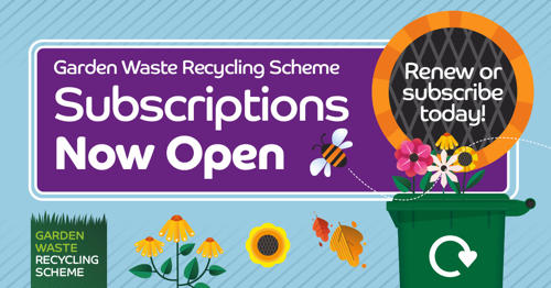 Garden waste recycling scheme promotional graphic