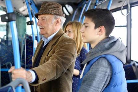 Passengers on a bus (stock image_