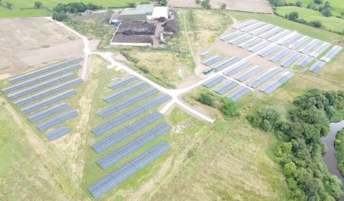 Leighton solar farm from above