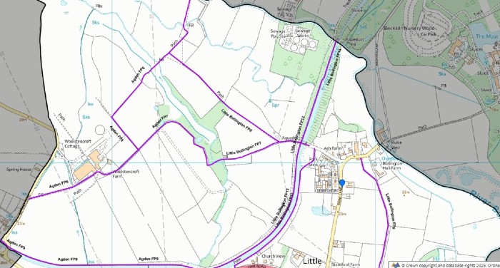 footpaths around Bridgewater canal at Little Bollington